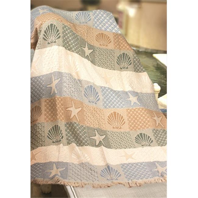 Manual Woodworkers and Weavers Throw Blanket Fashionable Jacquard Woven 46 X 60 in.