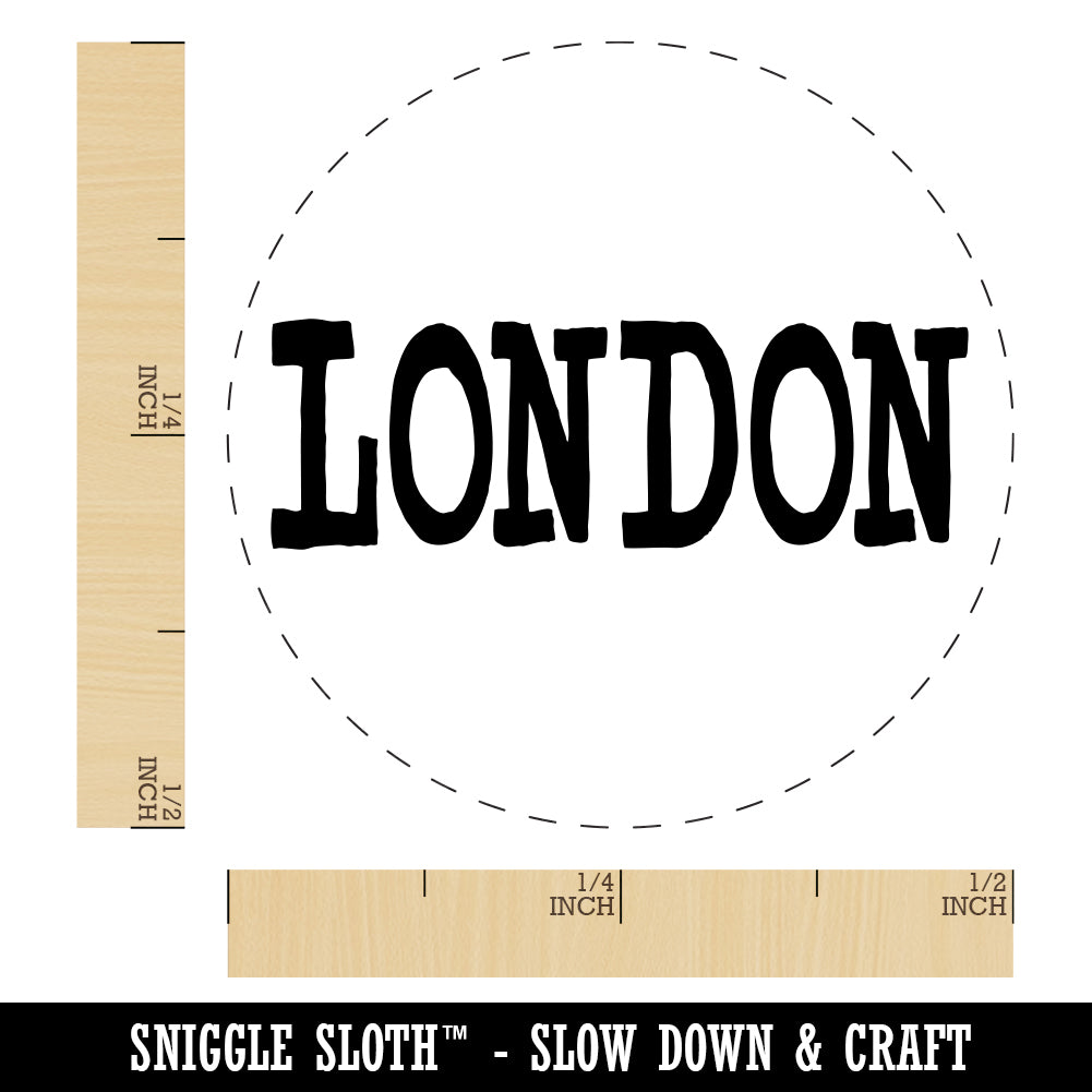 London Fun Text Rubber Stamp for Stamping Crafting Planners