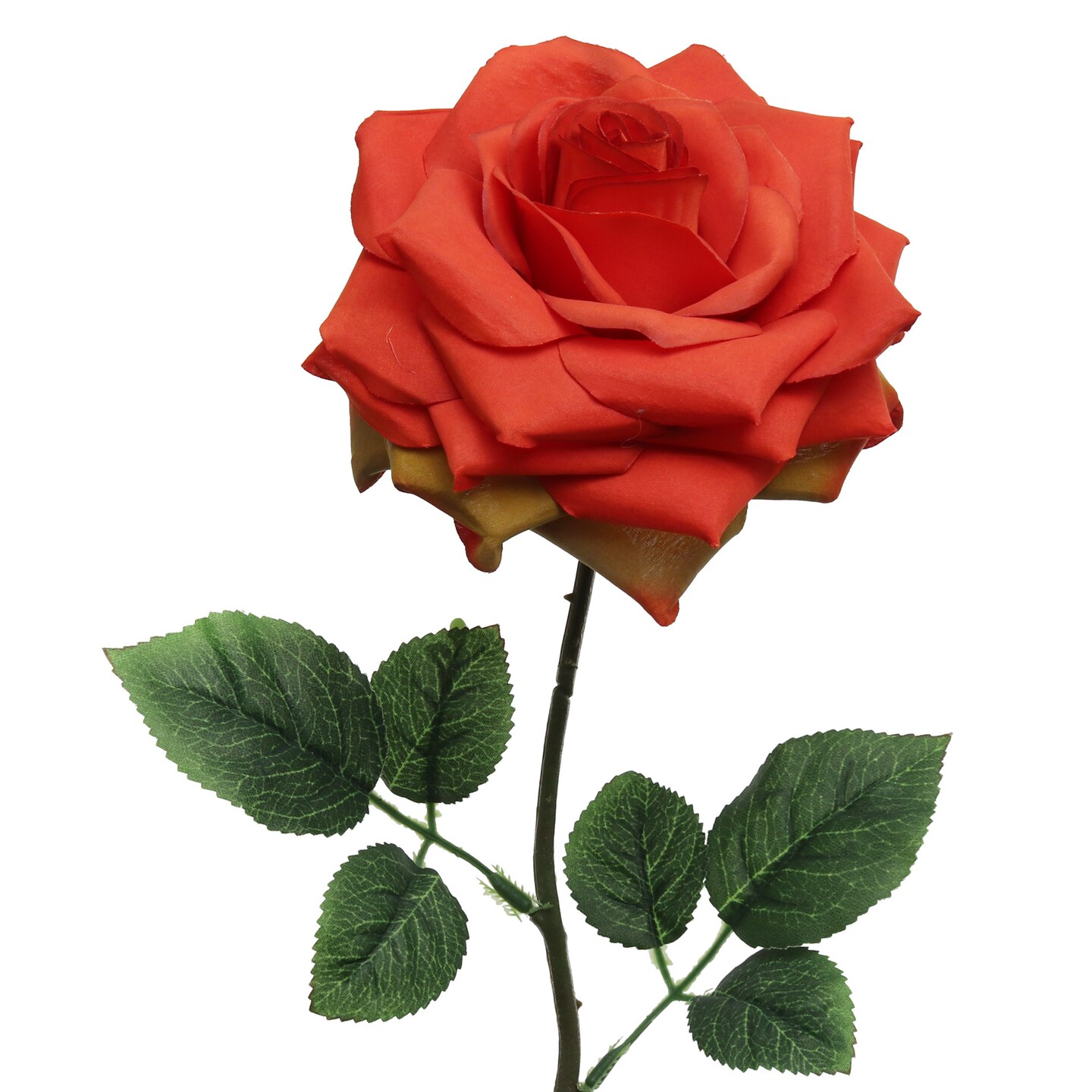 Vivid 20&#x22; Orange Open Rose Silk Flowers Set of 12 - Eye-Catching 6&#x22; Diameter Lifelike Blossoms for Home D&#xE9;cor, Weddings, and Festive Occasions