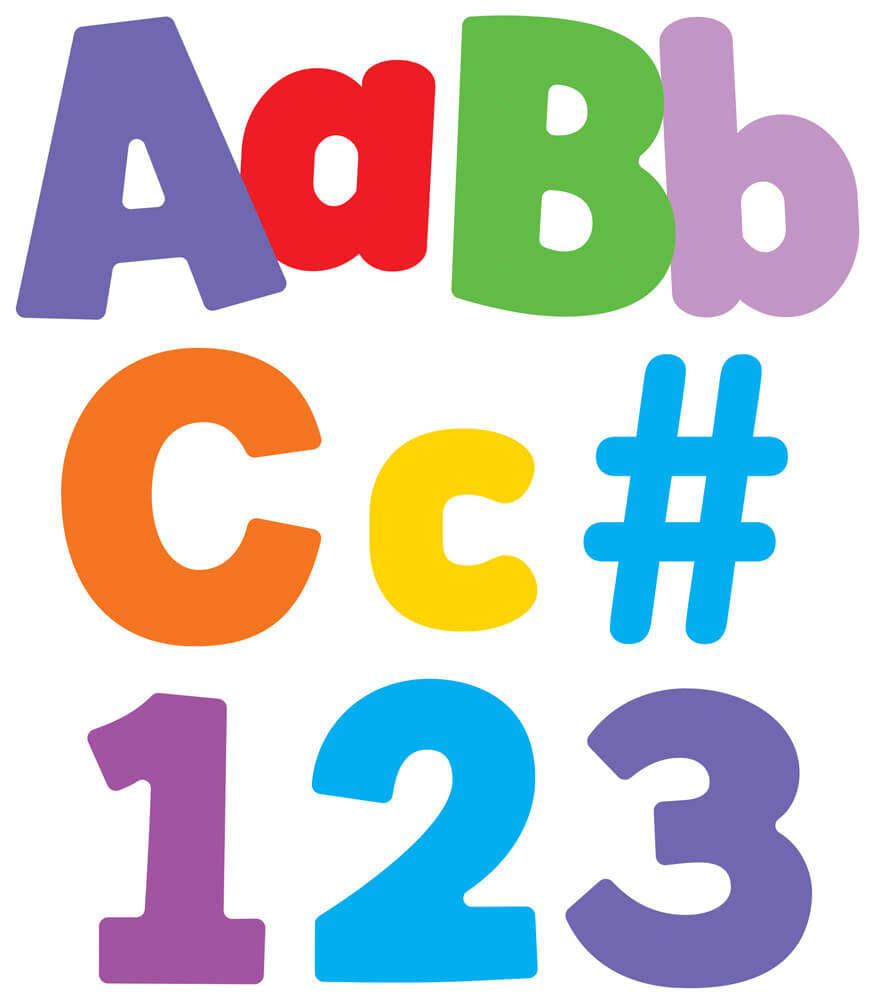 FreshCut Crafts | Bulletin Board Letters & Numbers, Black 1.5 in. Capital  Alphabet Letters, Numbers, Punctuation, US Made Card Stock Punch Out  Letters