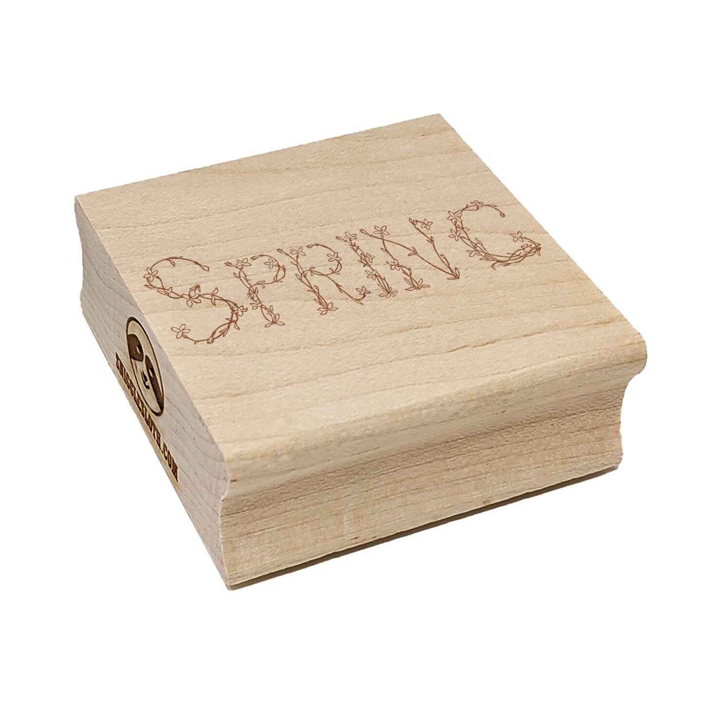 Spring Floral Text Square Rubber Stamp for Stamping Crafting | Michaels