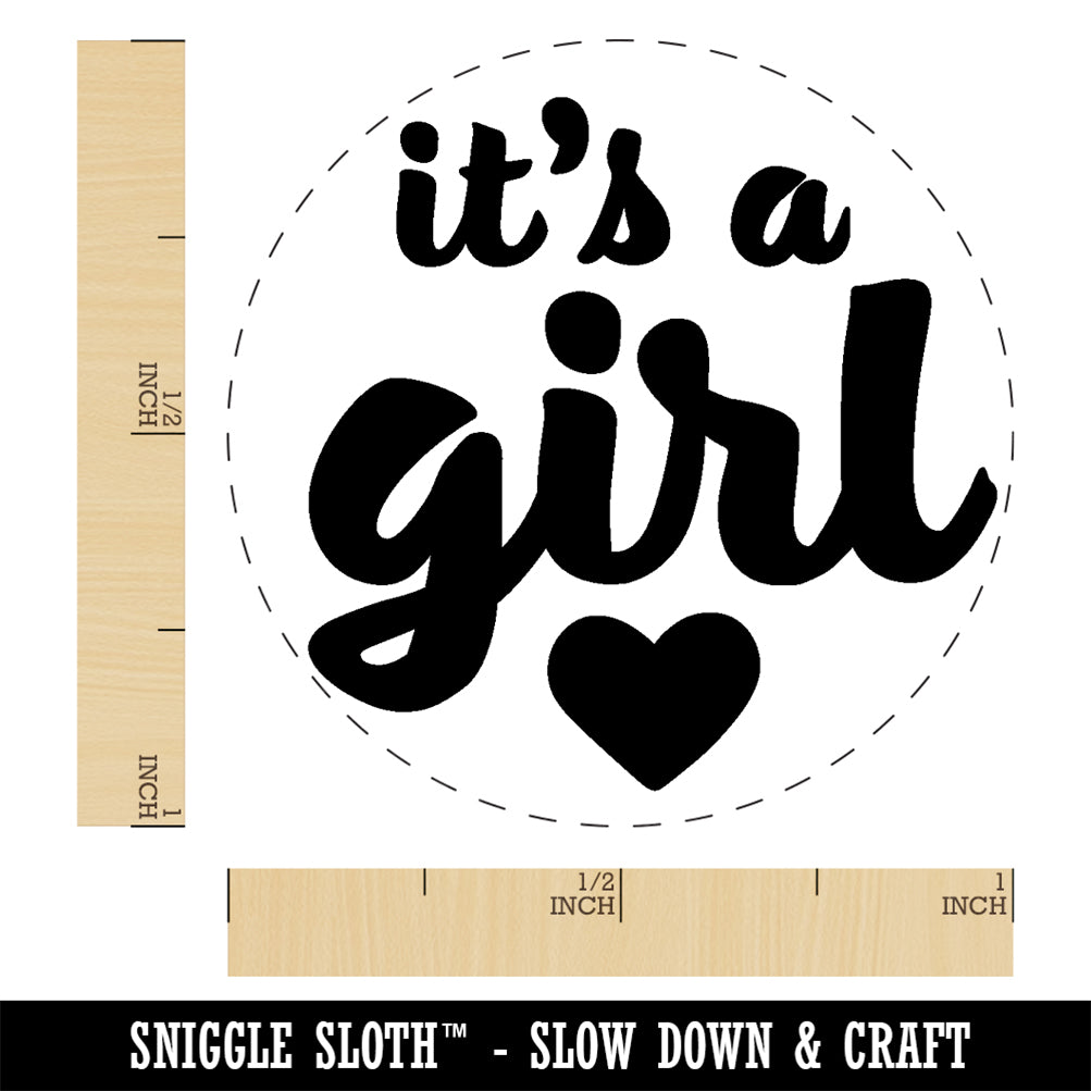 It's a Girl Baby Shower Party Rubber Stamp for Stamping Crafting ...