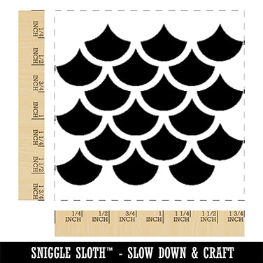 Mermaid Dragon Fish Scales for Seamless Pattern Square Rubber Stamp for ...