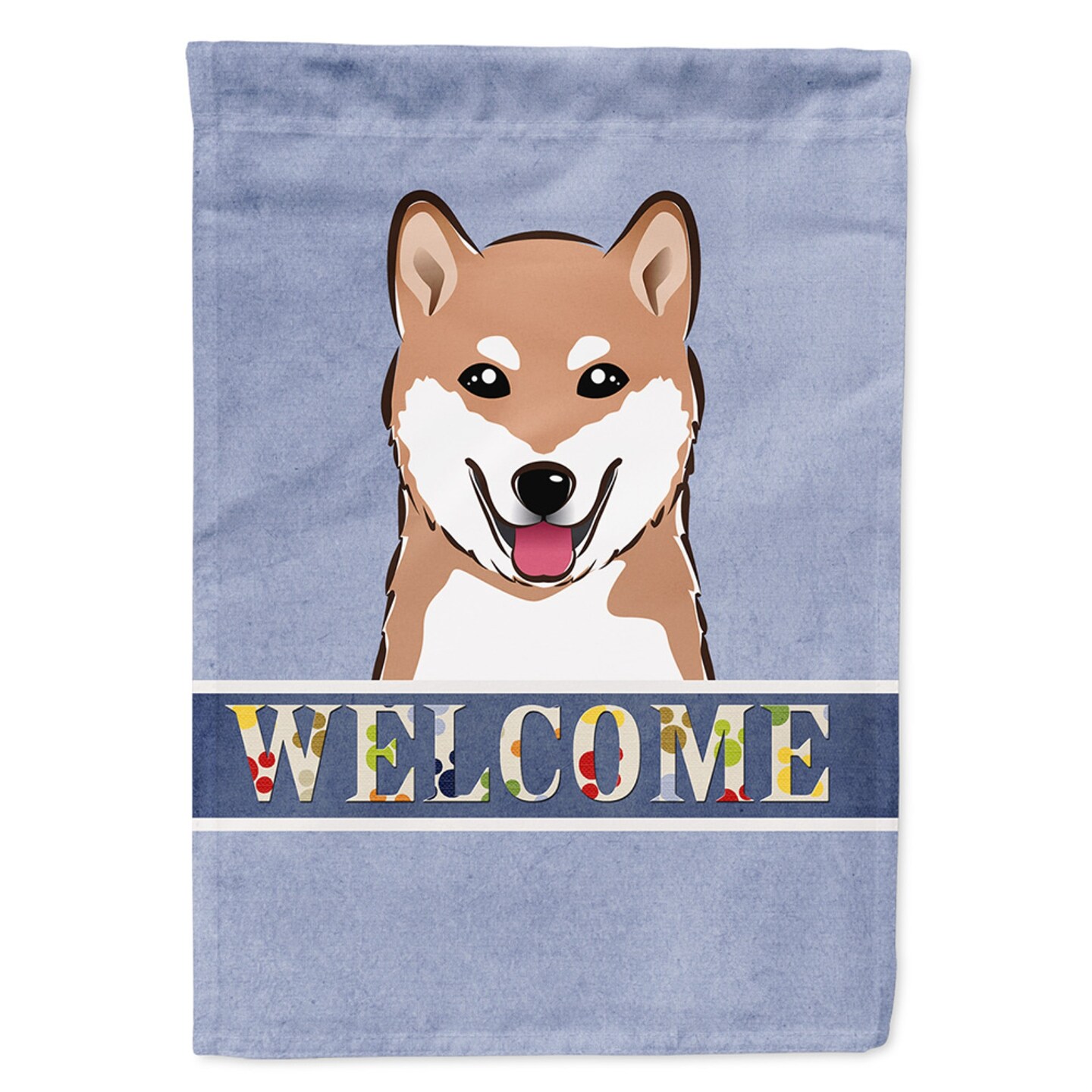 &#x22;Caroline&#x27;s Treasures BB1411GF Shiba Inu Welcome Flag, Small, Multicolor&#x22;