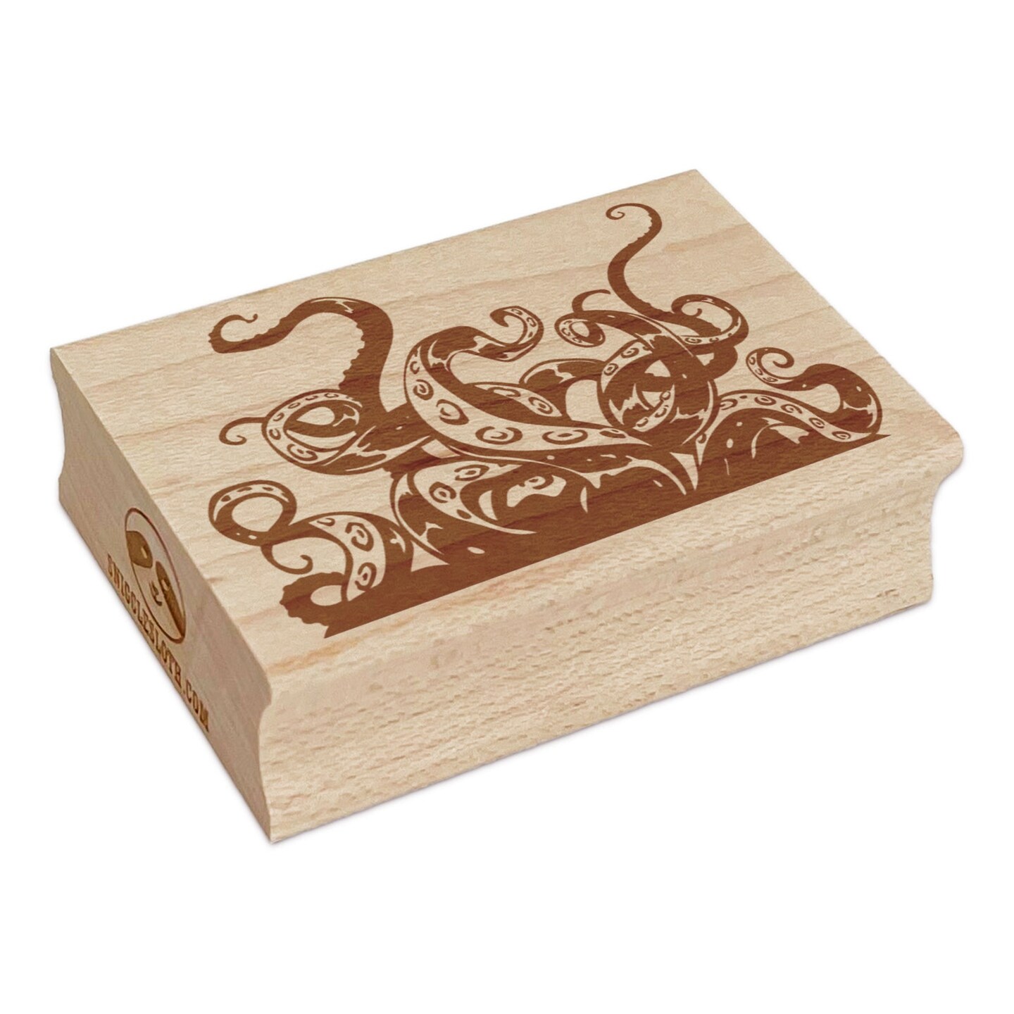 Octopus Squid Tentacles Arms Suction Cups Sea Monster Rectangle Rubber Stamp for Stamping Crafting