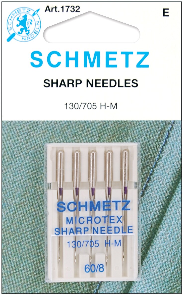 Schmetz Microtex Sharp Machine Needles-Size 8/60 5/Pkg