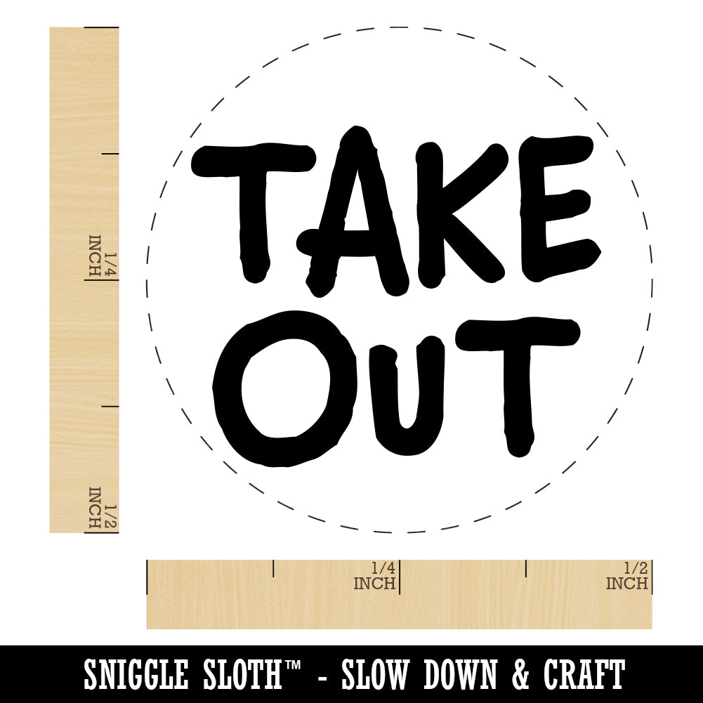 Take Out Fun Text Rubber Stamp for Stamping Crafting Planners