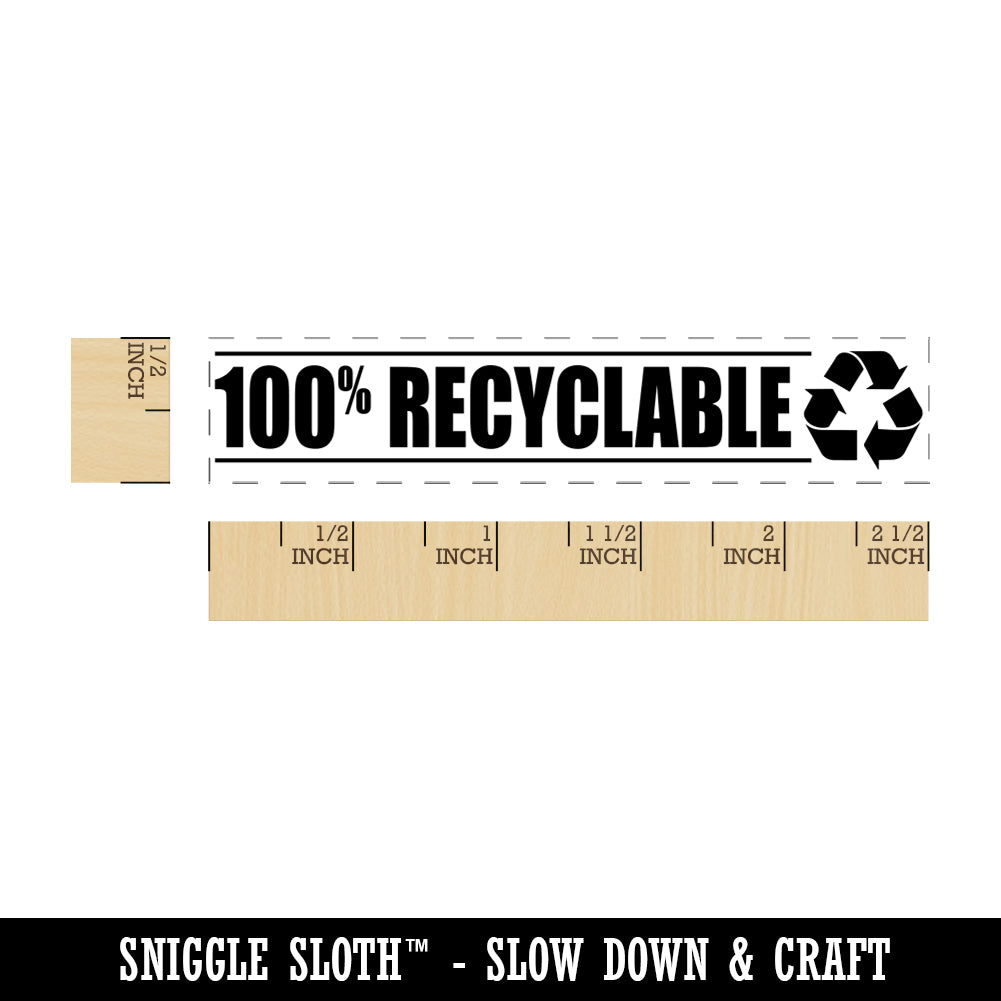 100% Recyclable 100 Percent Recycle Rectangle Rubber Stamp for Stamping Crafting