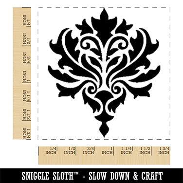 Damask Pattern Square Rubber Stamp for Stamping Crafting