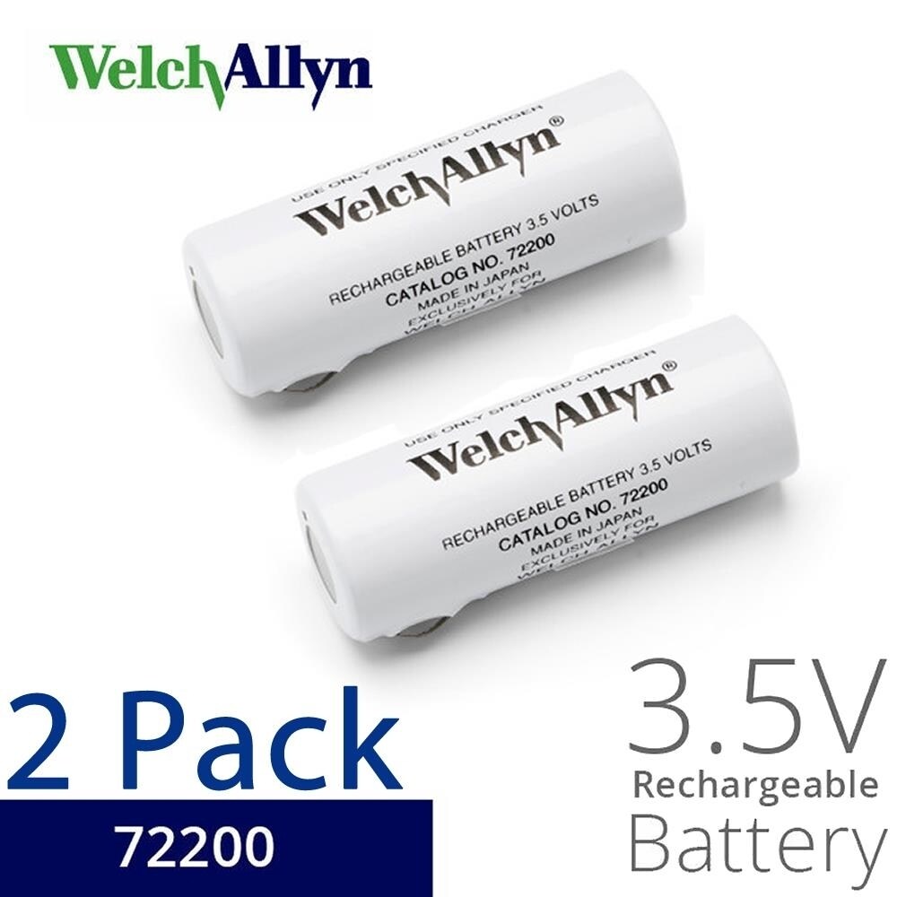 Welch Allyn 3.5 V Rechargeable Battery 2 pack NiCd 72200 OEM Genuine