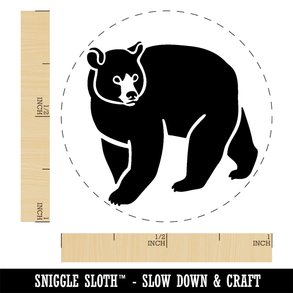 Black Bear Rubber Stamp for Stamping Crafting Planners