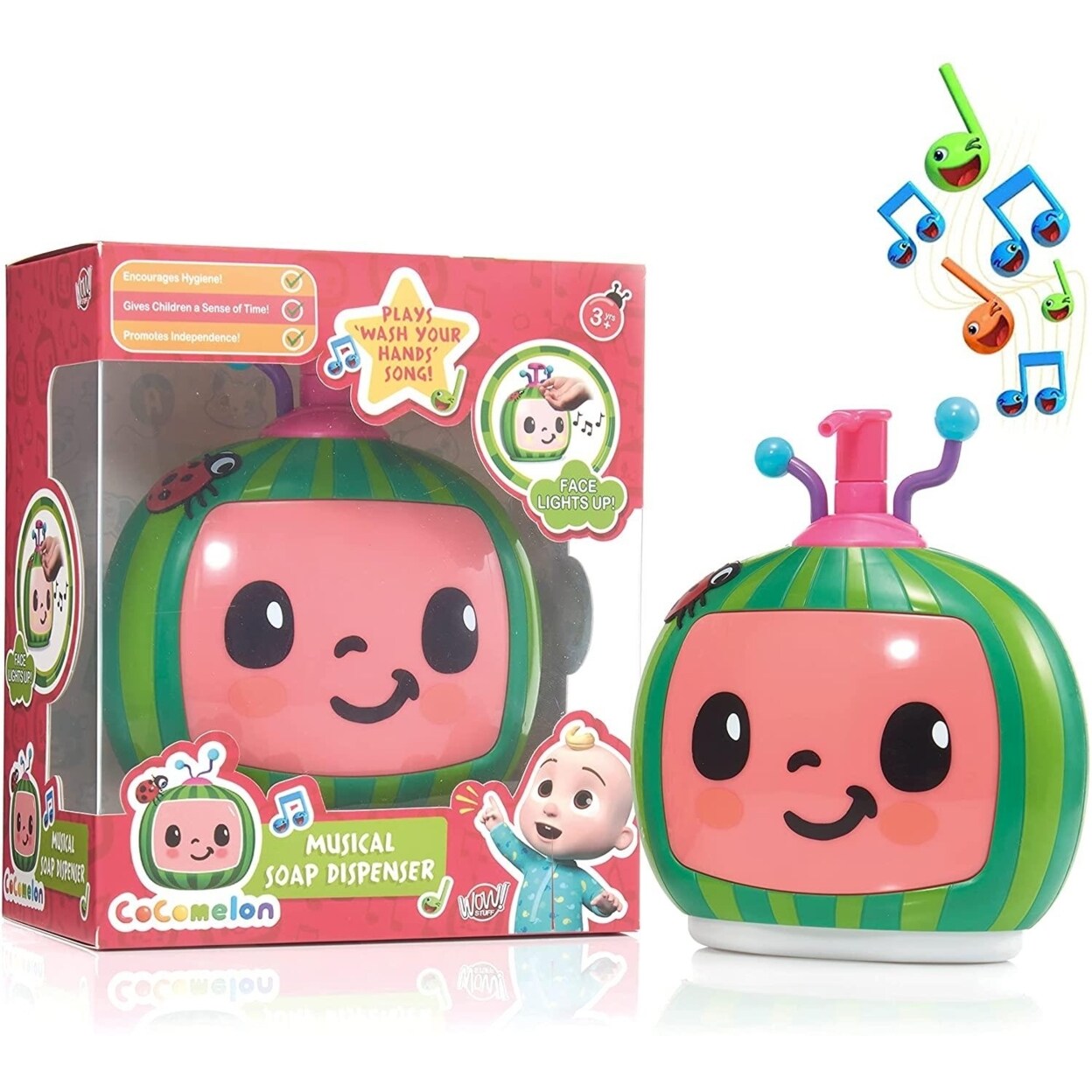 Cocomelon Musical Soap Dispenser Wash Your Hands Song Lights Sounds Wow Stuff