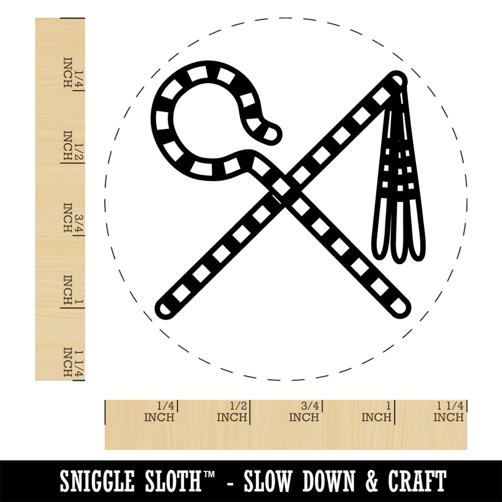 Egyptian Crook and Flail Pharaoh Rubber Stamp for Stamping Crafting Planners