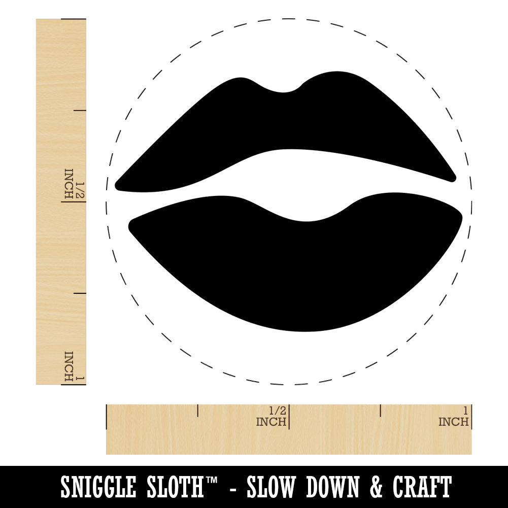 Kiss Lips Rubber Stamp for Stamping Crafting Planners