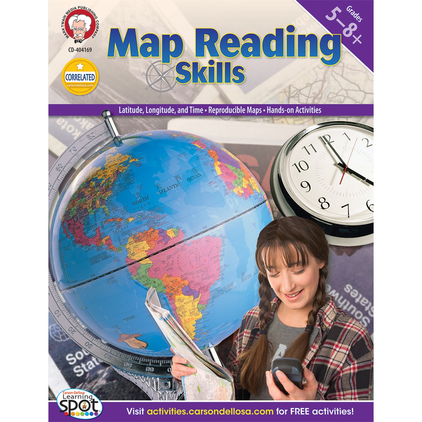 Mark Twain - Map Reading Skills, Grades 5 - 8