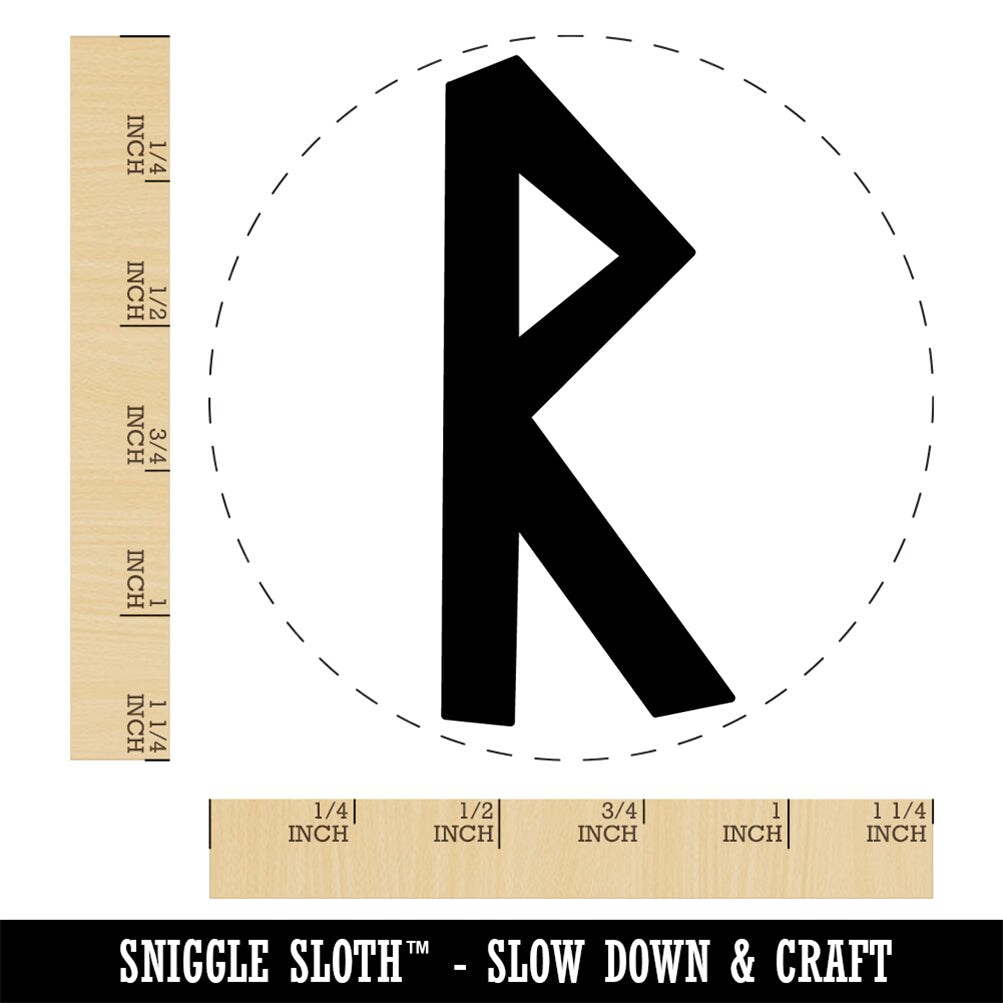 Norse Viking Dwarven Rune Letter R Rubber Stamp for Stamping Crafting ...