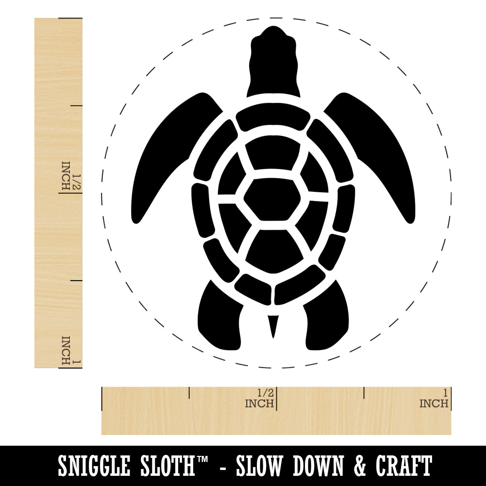 Sea Turtle Tribal Rubber Stamp for Stamping Crafting Planners