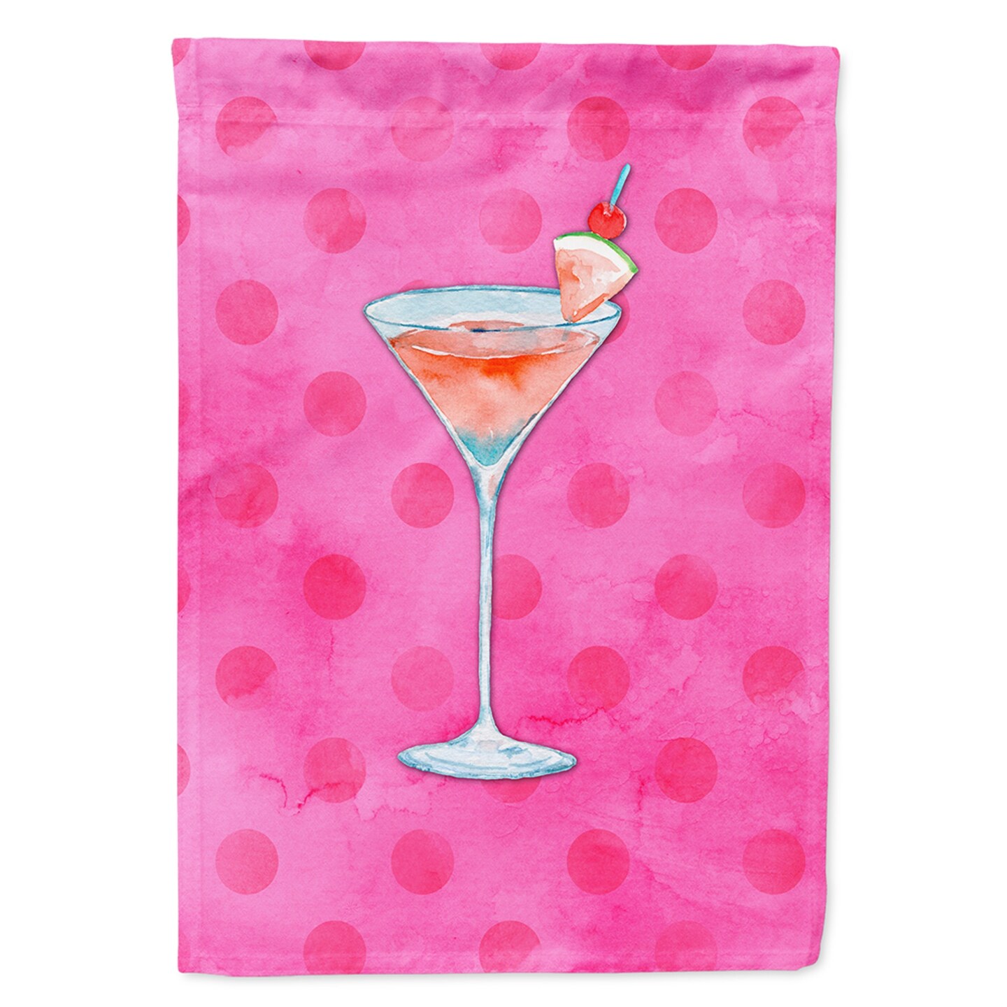 &#x22;Caroline&#x27;s Treasures BB8219GF Summer Martini Pink Polkadot Garden Flag, Size, Multicolor&#x22;
