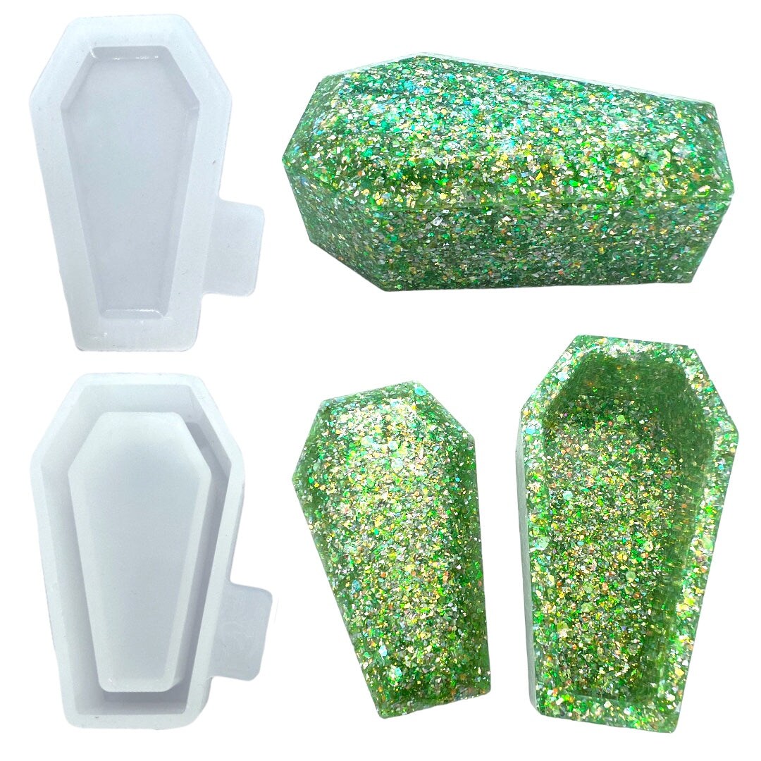 Coffin With Lid Resin Rockers Exclusive Molds for UV and Epoxy Resin