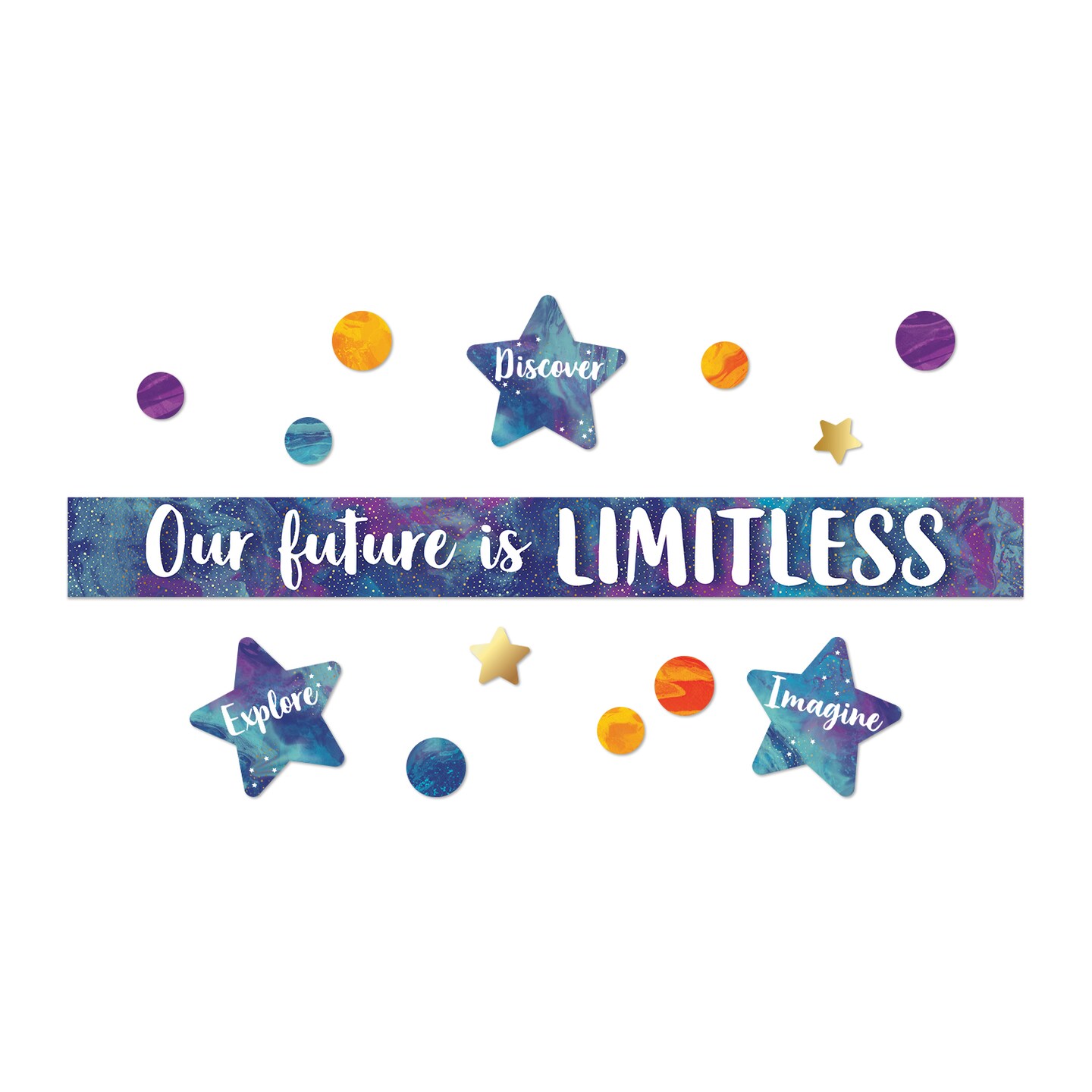 Carson Dellosa Galaxy Our Future is Limitless Bulletin Board Set | Michaels