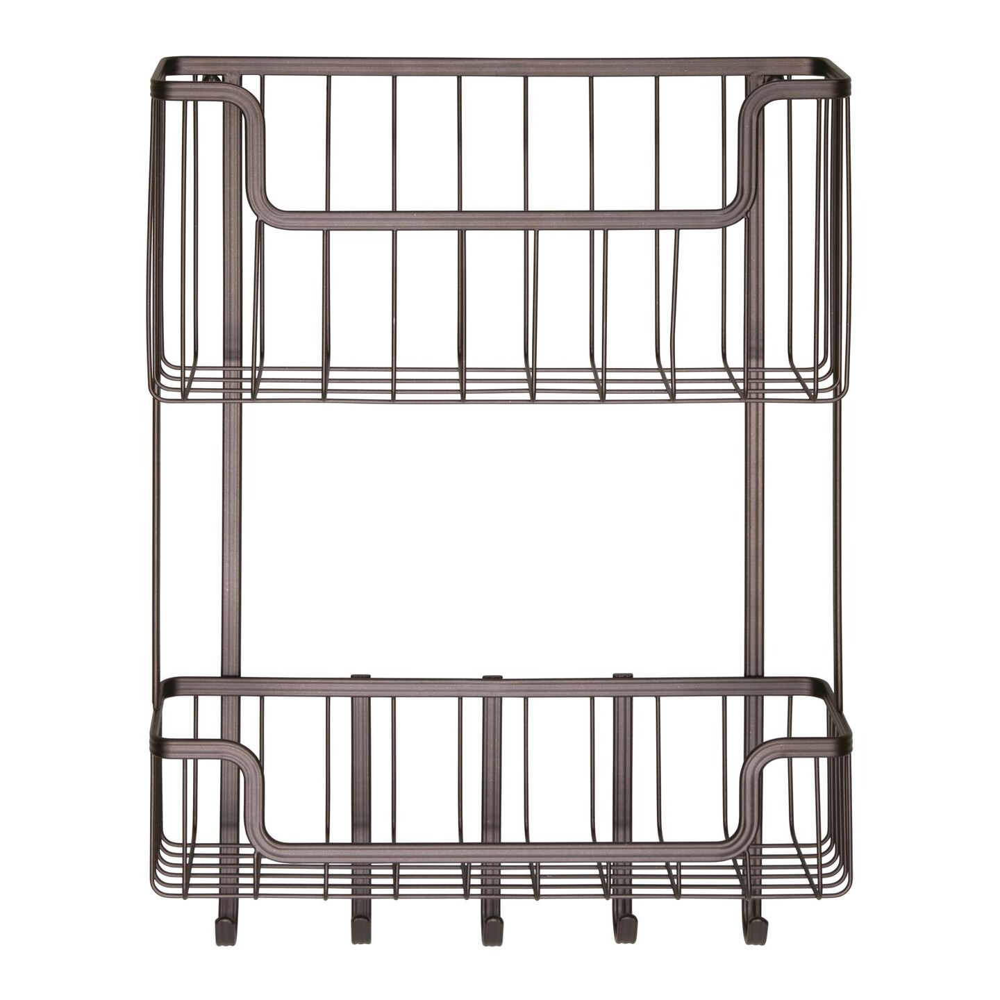 mDesign Wide Wall Mount Mail Organizer for Entryway Storage, Key Rack