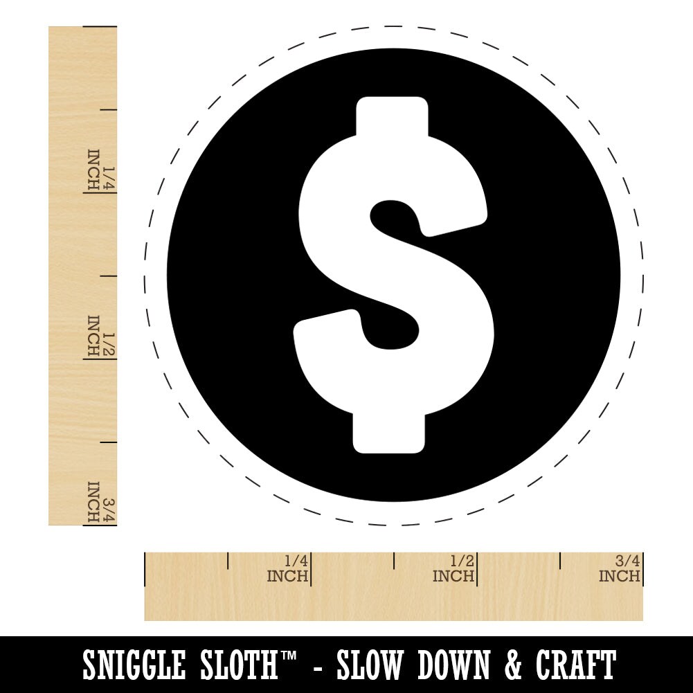 Dollar Sign Money in Circle Rubber Stamp for Stamping Crafting Planners Michaels