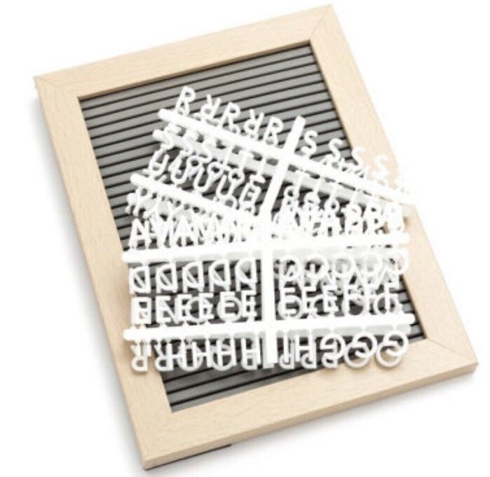 American Crafts StandUP DCWV Letter Board 5x7 Grey/Light Wood Frame 189Pc 614938