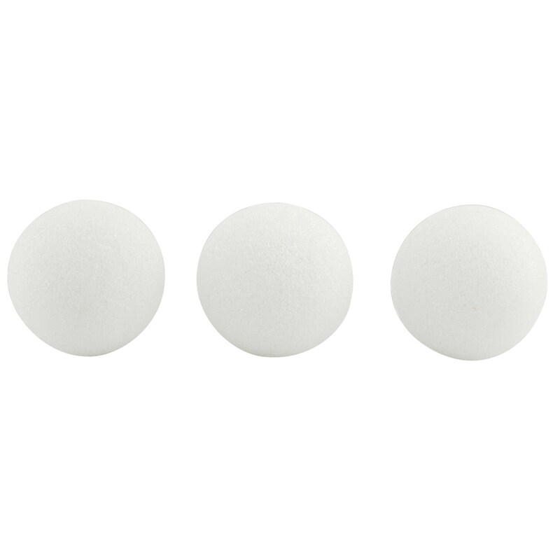 Craft Foam Balls, 3 Inch, White, 12 Per Pack, 2 Packs