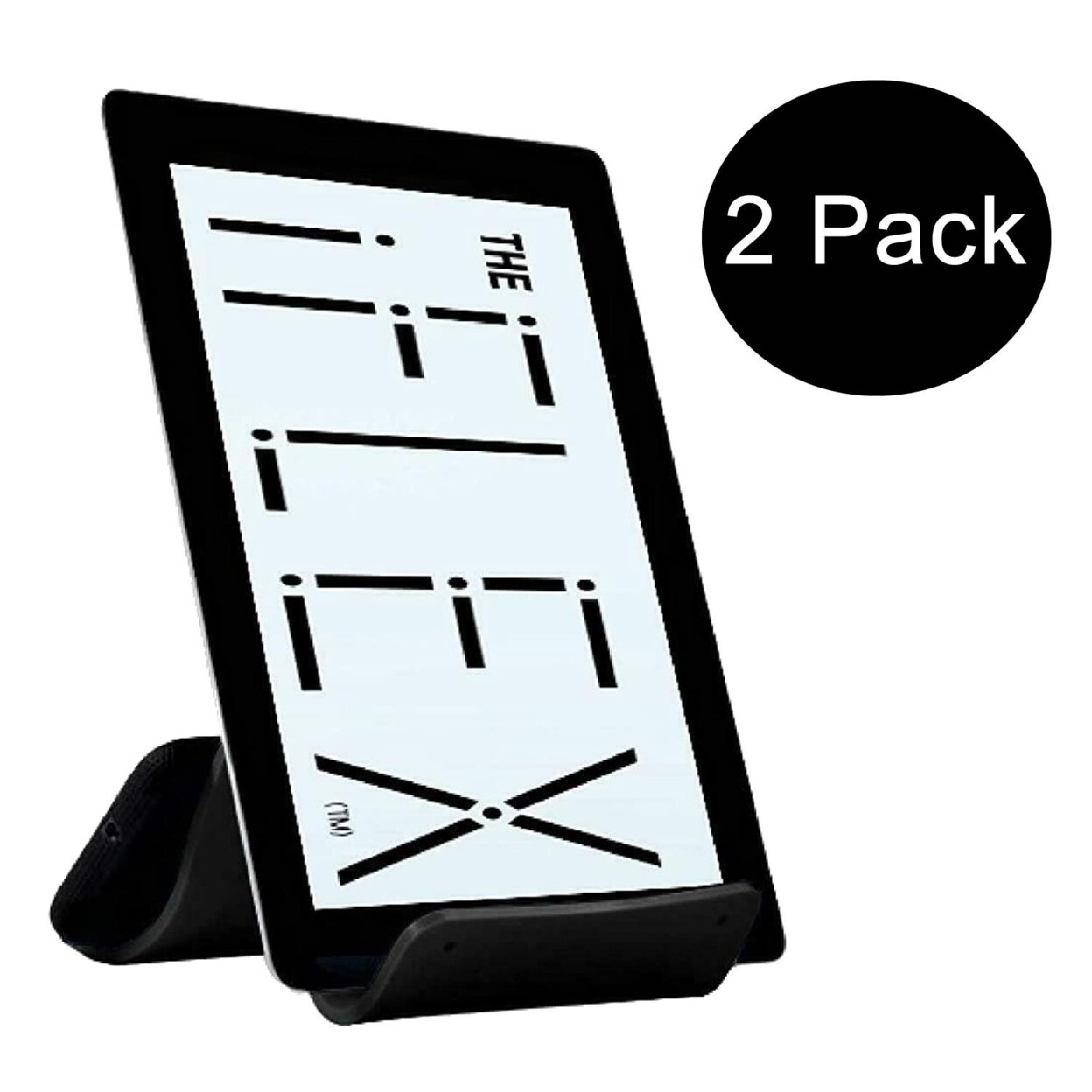 Iflex Tablet Cell Phone Stand Black 2-Pack Flexible Non-Slip Waterproof Holder