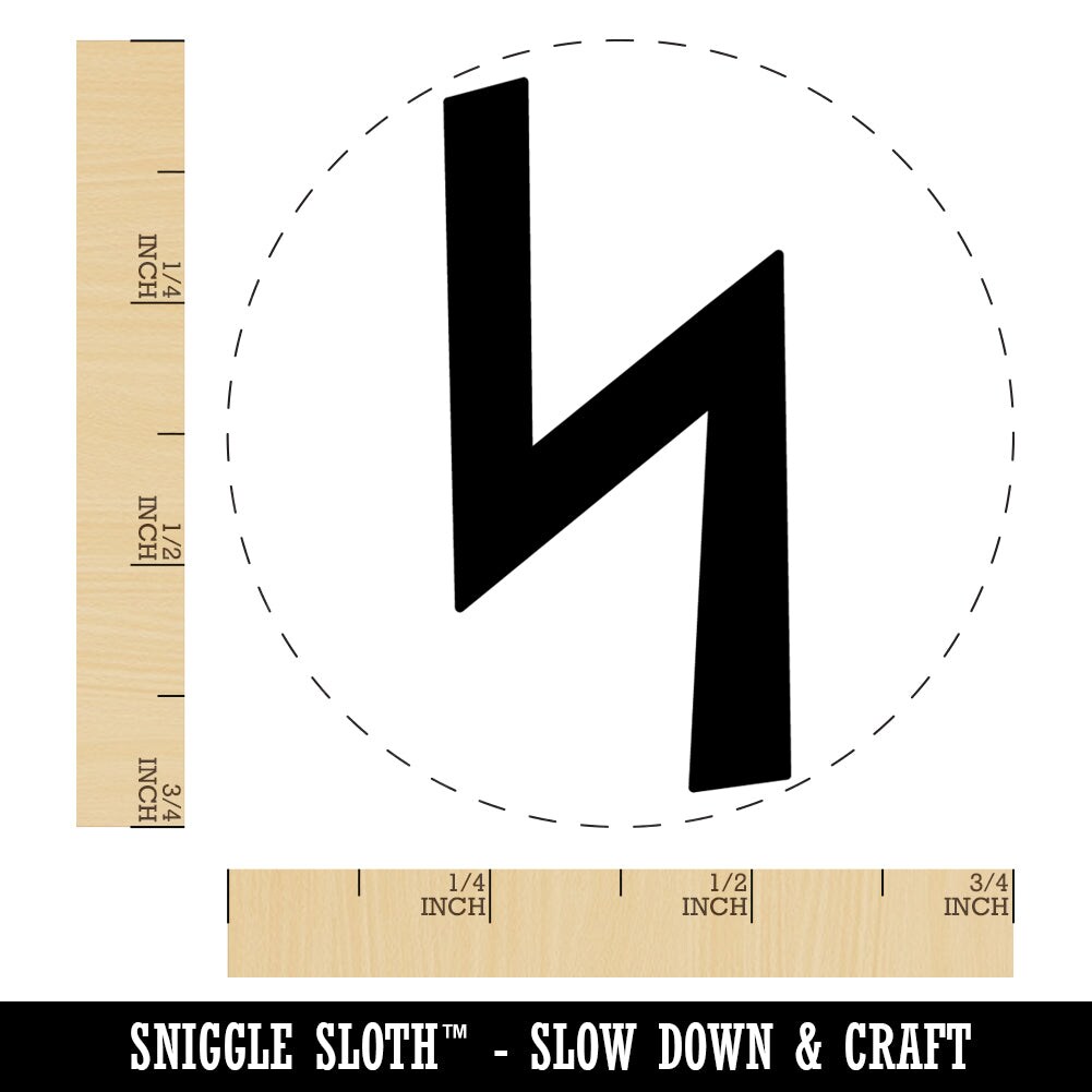 Norse Viking Dwarven Rune Letter S Rubber Stamp for Stamping Crafting Planners