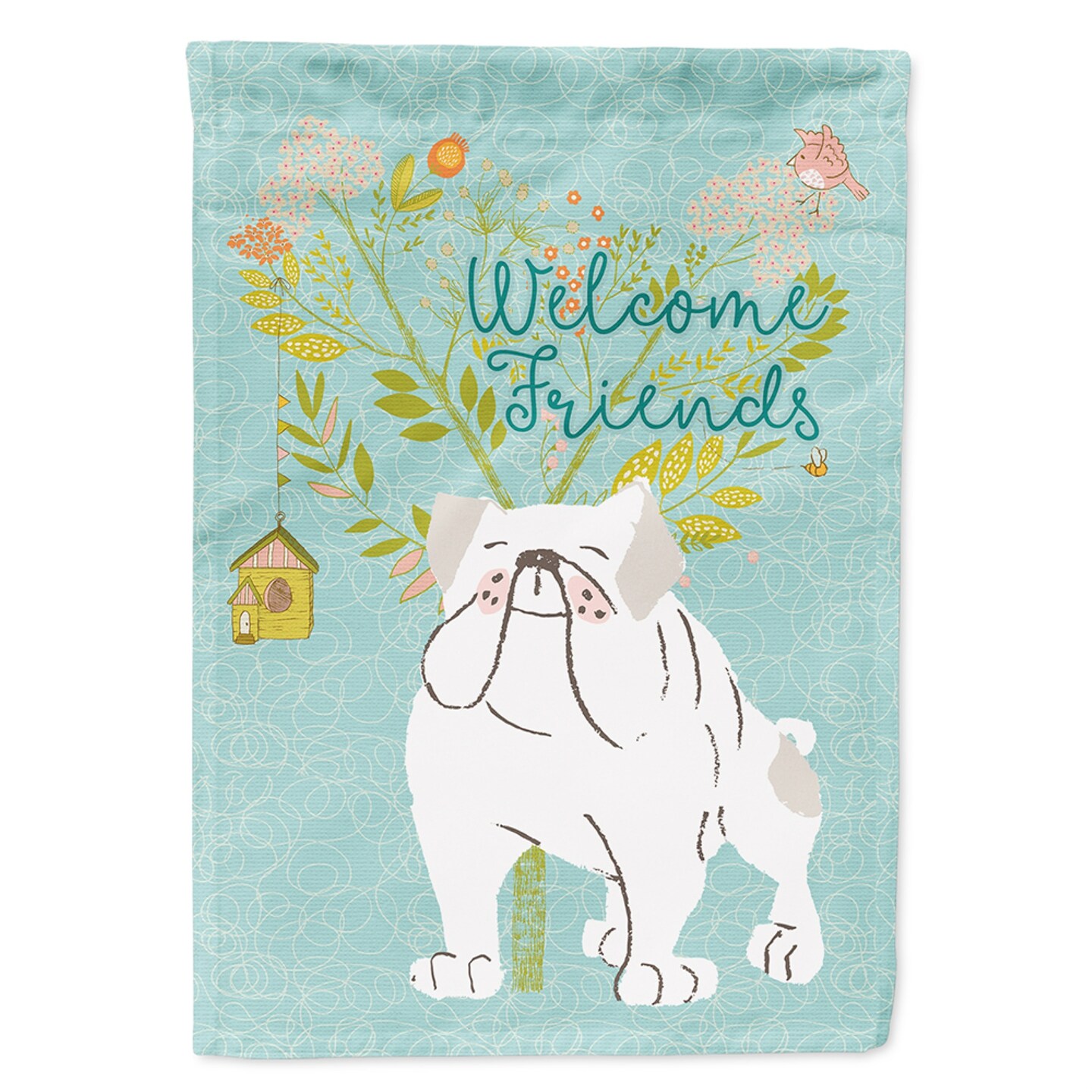 "Caroline's Treasures BB7603CHF Friends English Bulldog White