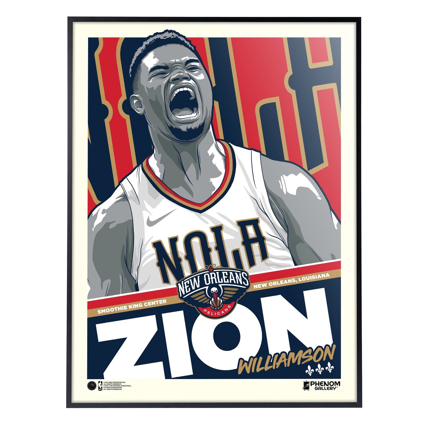 Basketball - Zion Williamson Signed & Framed New Orleans Pelicans