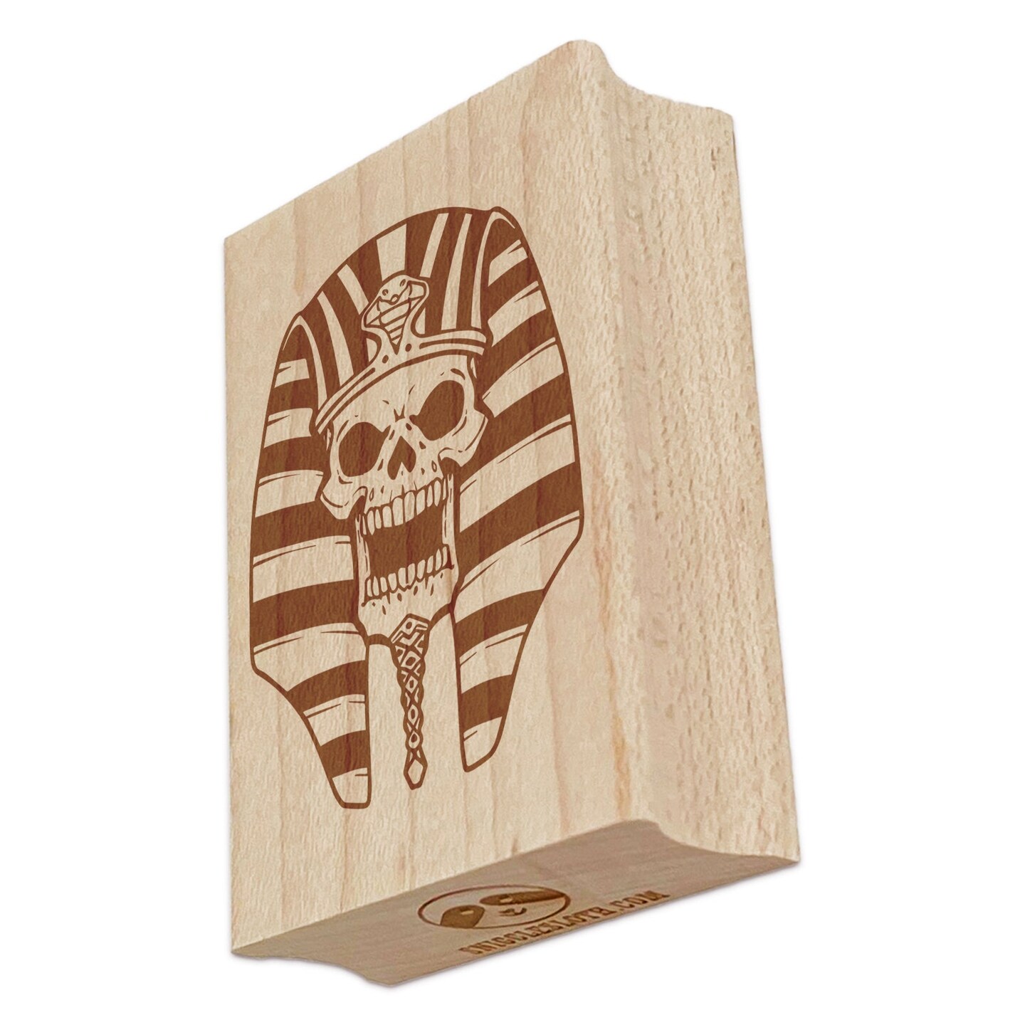 Egyptian Pharaoh Skull Rectangle Rubber Stamp for Stamping Crafting