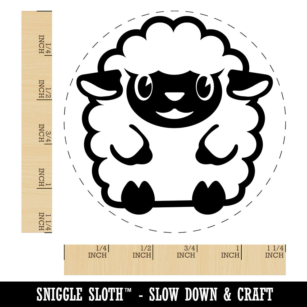 Cute Wooly Sheep Lamb Sitting Rubber Stamp for Stamping Crafting ...
