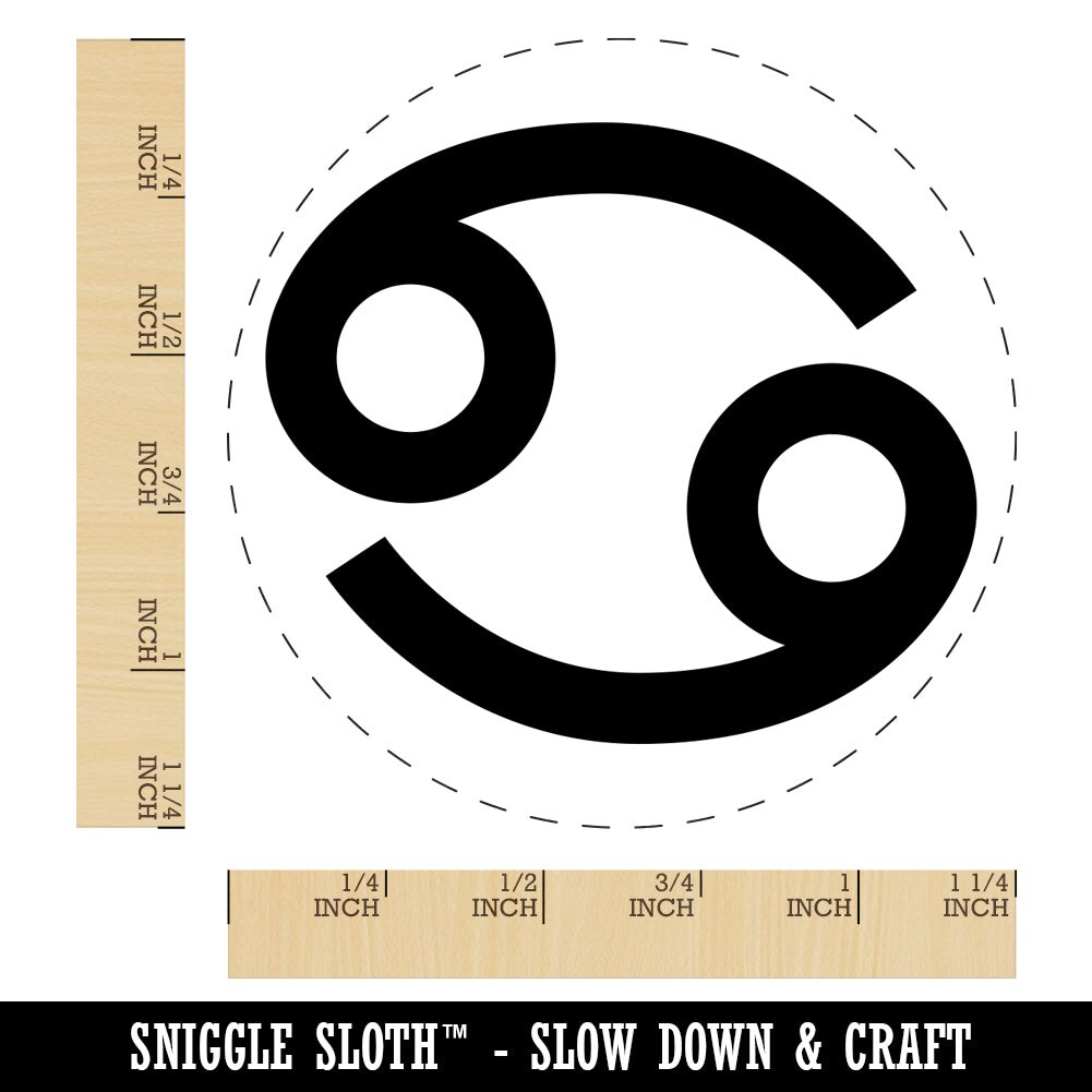 Cancer Horoscope Astrological Zodiac Sign Rubber Stamp for Stamping Crafting Planners