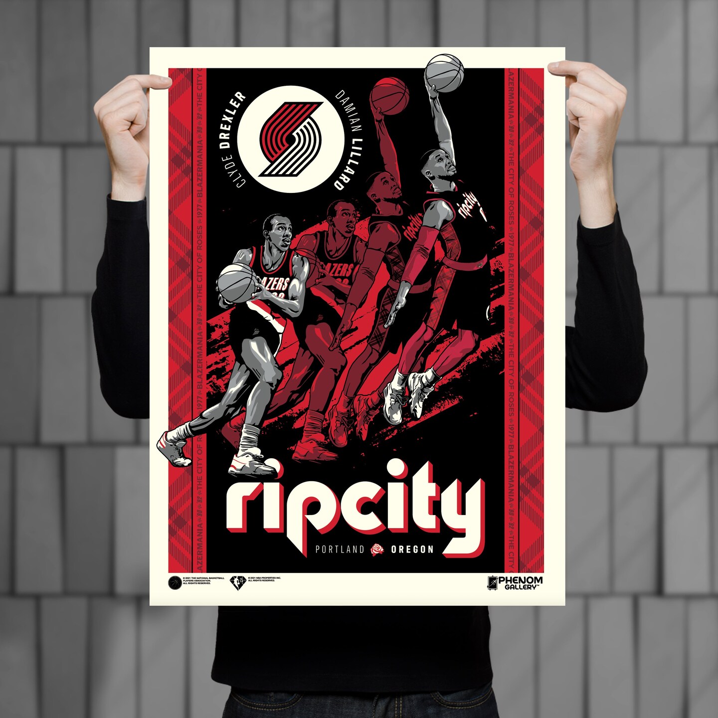 Portland Trailblazers Mixtape 18x24 Serigraph – Phenom Gallery