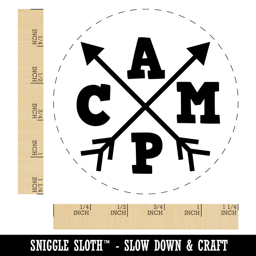 Camp Stylized with Arrows Rubber Stamp for Stamping Crafting Planners ...