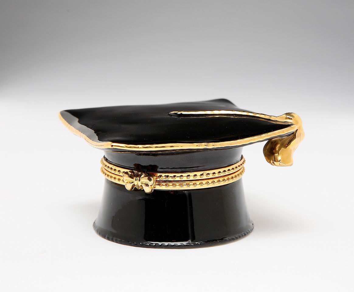 Ceramic Graduation Hat Hinge Box, Home Décor, Graduation Gift, Gift for Son, Gift for Daughter