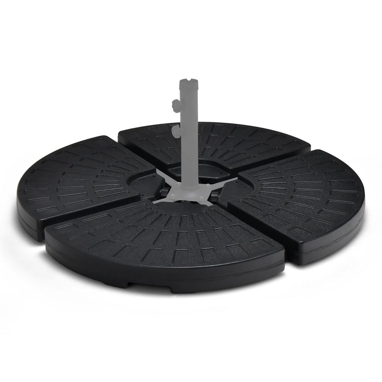 Patio 4Pcs 185Lbs Heavy Duty Cantilever Offset Umbrella Base Stand Water Outdoor