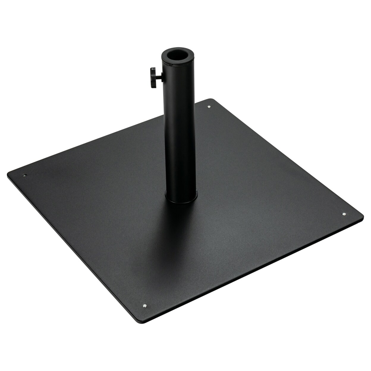 Square Weighted Patio Umbrella Base Stand 36 Lbs Outdoor W/ 3 Adapters