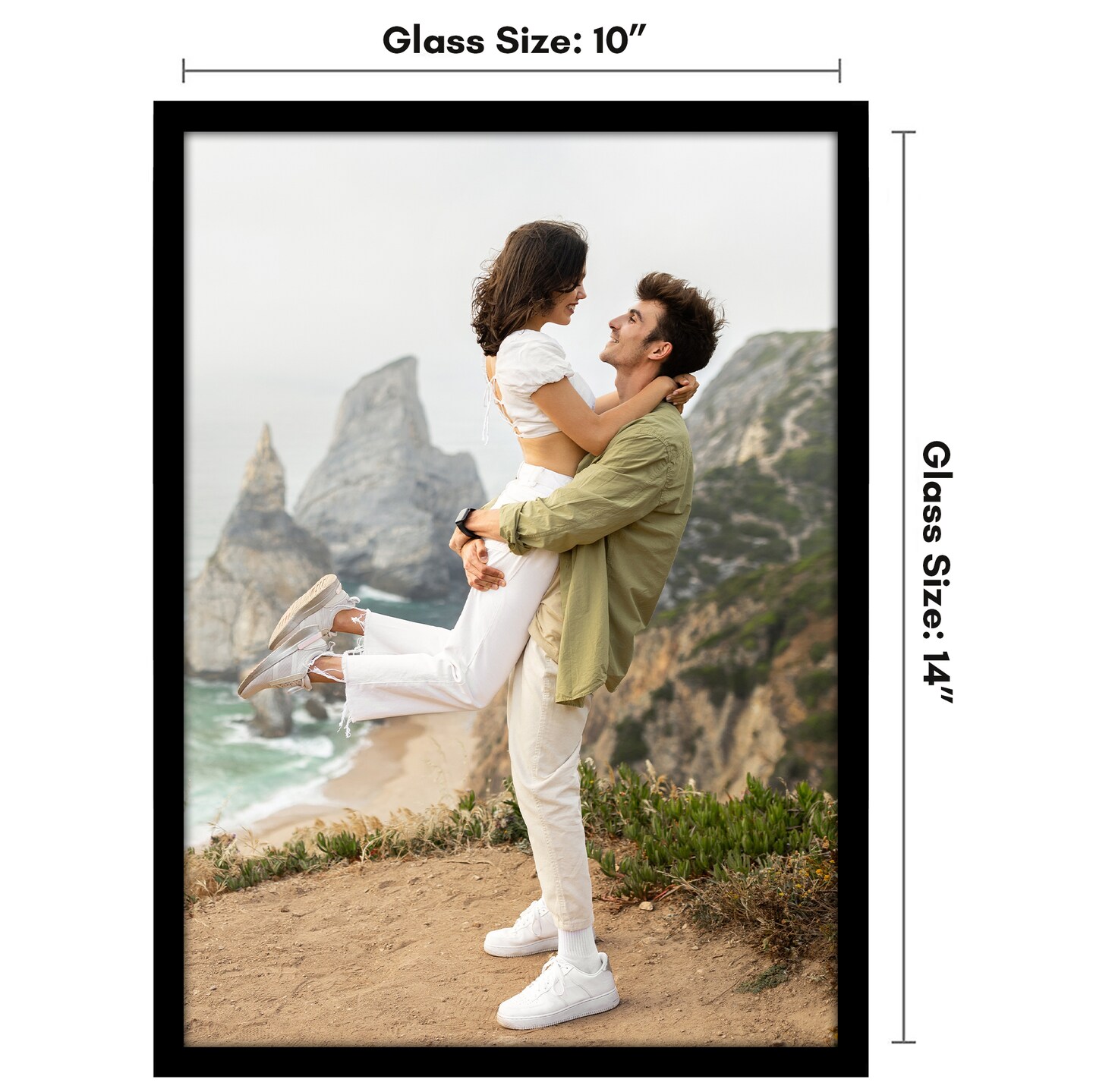 Americanflat Poster Frame - Perfect Frame for Photos and Artwork - Large Picture Frame - Polished Plexiglass - Hanging Hardware with Horizontal and Vertical Display