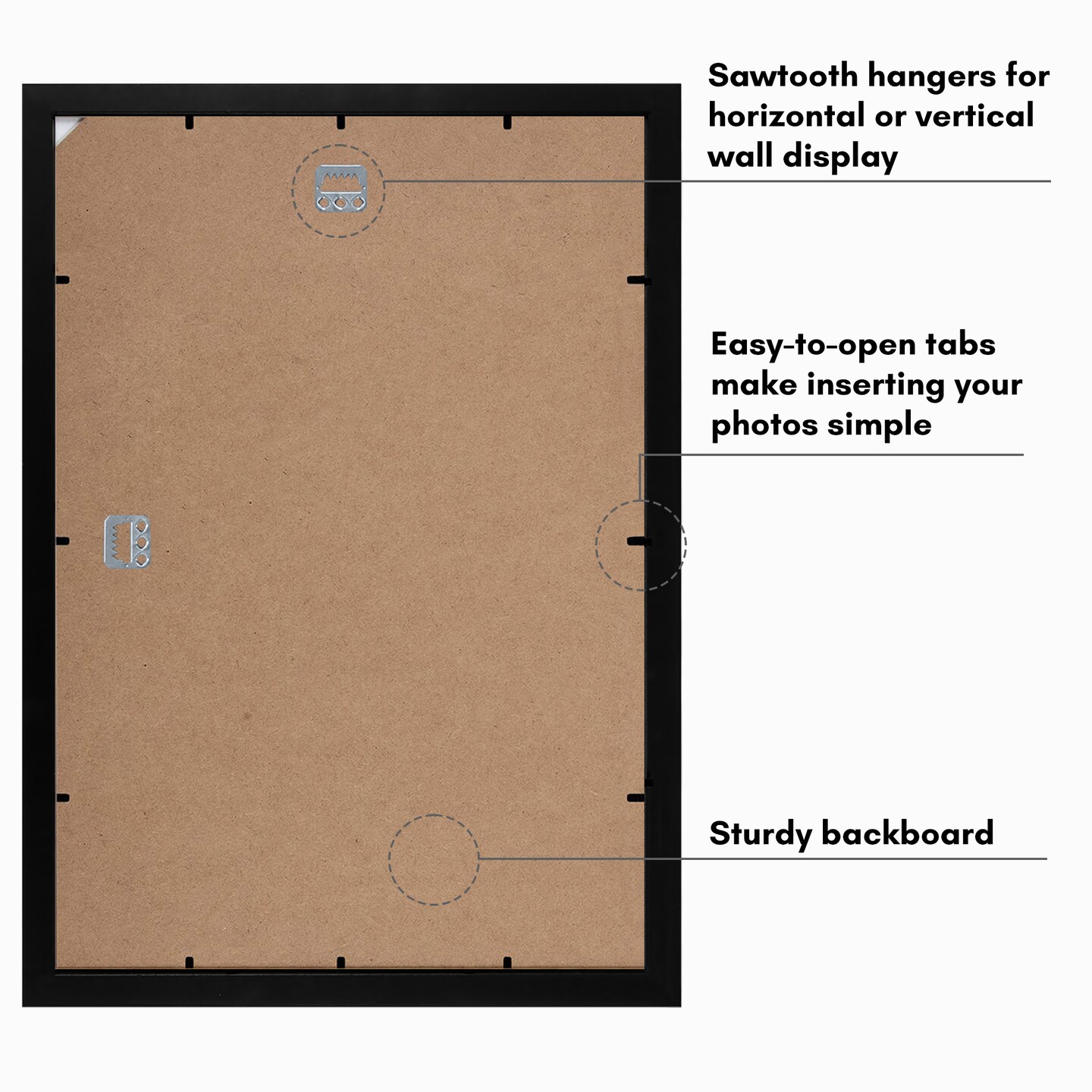 Americanflat A2 A3 A4 A5 Poster Frame - Picture Frame to Display Posters - Ideal for Documents and Artwork - Plexiglass Cover - Adjustable Hanging Hardware - Includes Easel