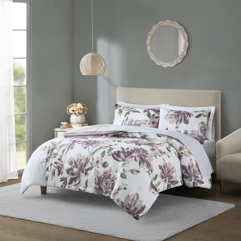 Gracie Mills   Floral Comforter Set with Bed Sheets - GRACE-15427
