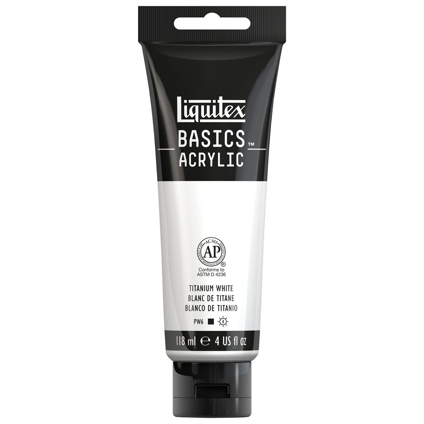 Liquitex Basics Acrylic Color, 4 Oz. Tube, Titanium White