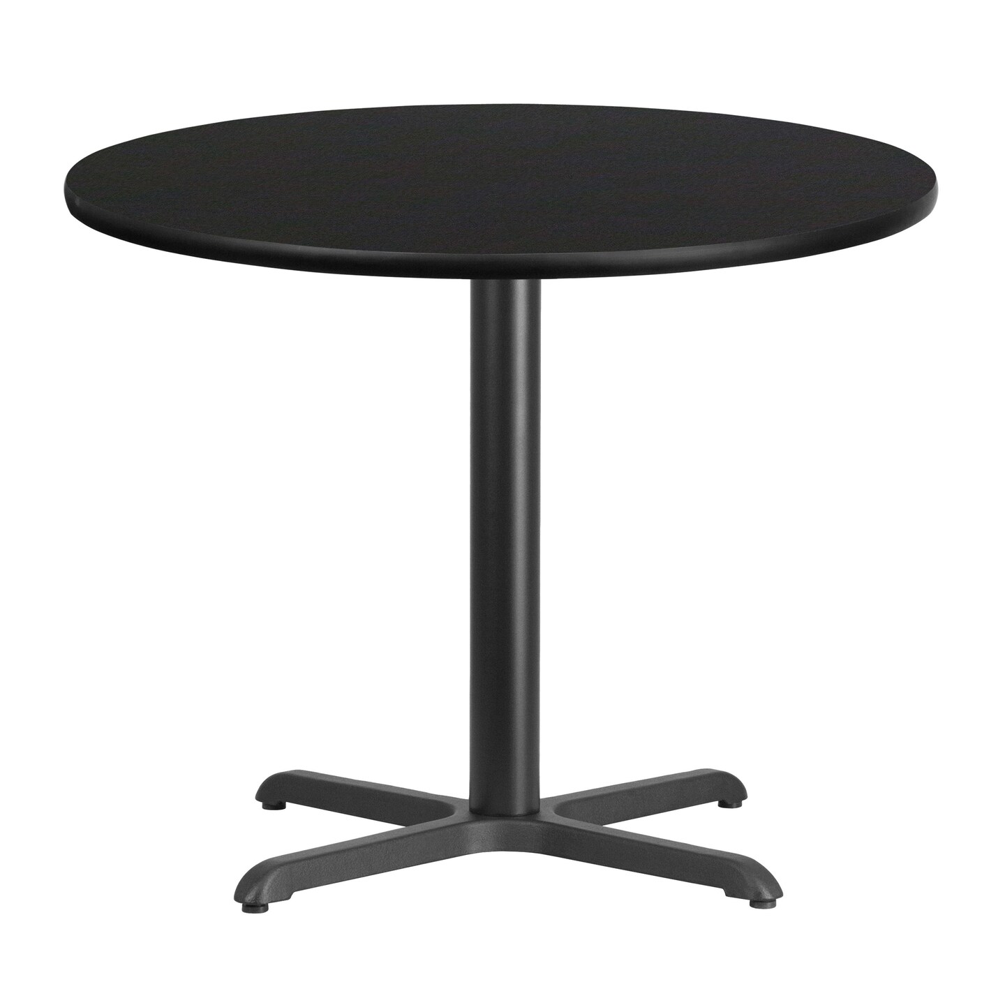 Emma and Oliver 36" Round Laminate Table Top with 30"x30" Table Height Base
