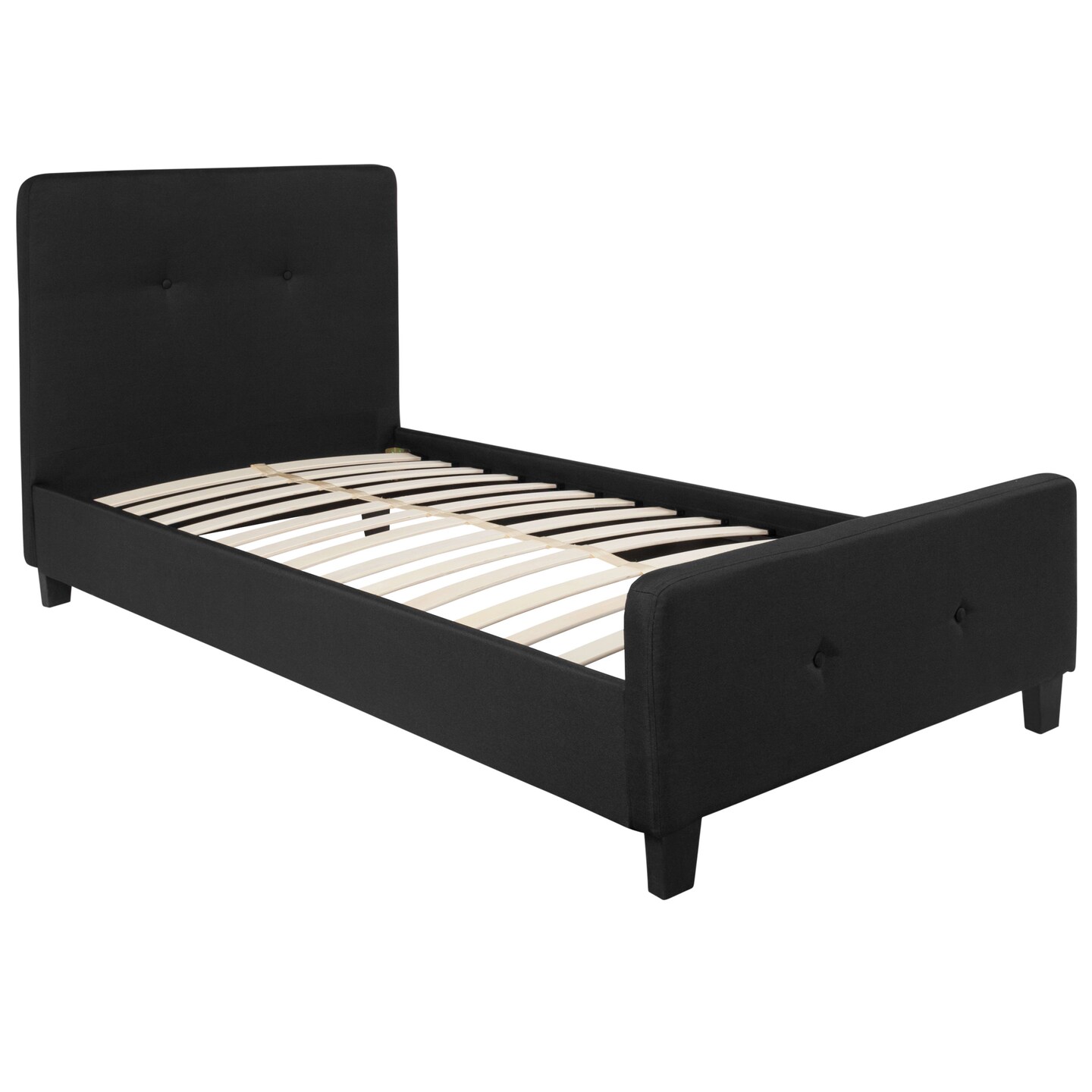 Merrick Lane Clarendon Platform Bed Contemporary Tufted Upholstered Platform Bed with Footboard