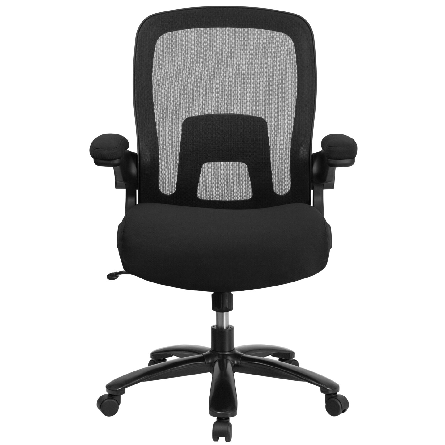 Emma + Oliver Big & Tall LeatherSoft Executive Ergonomic Office Chair with Wide Seat, 500 lb, Black