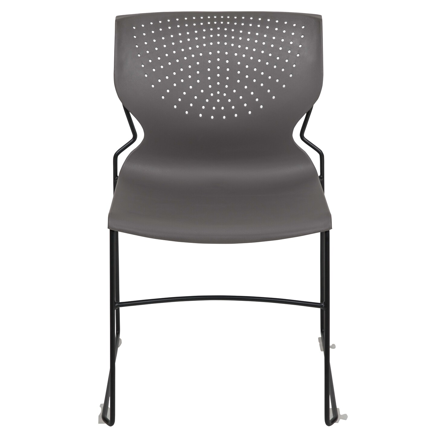 Emma and Oliver Home and Office Stack Chair with Lumbar Support and Metal Frame - Guest Chair