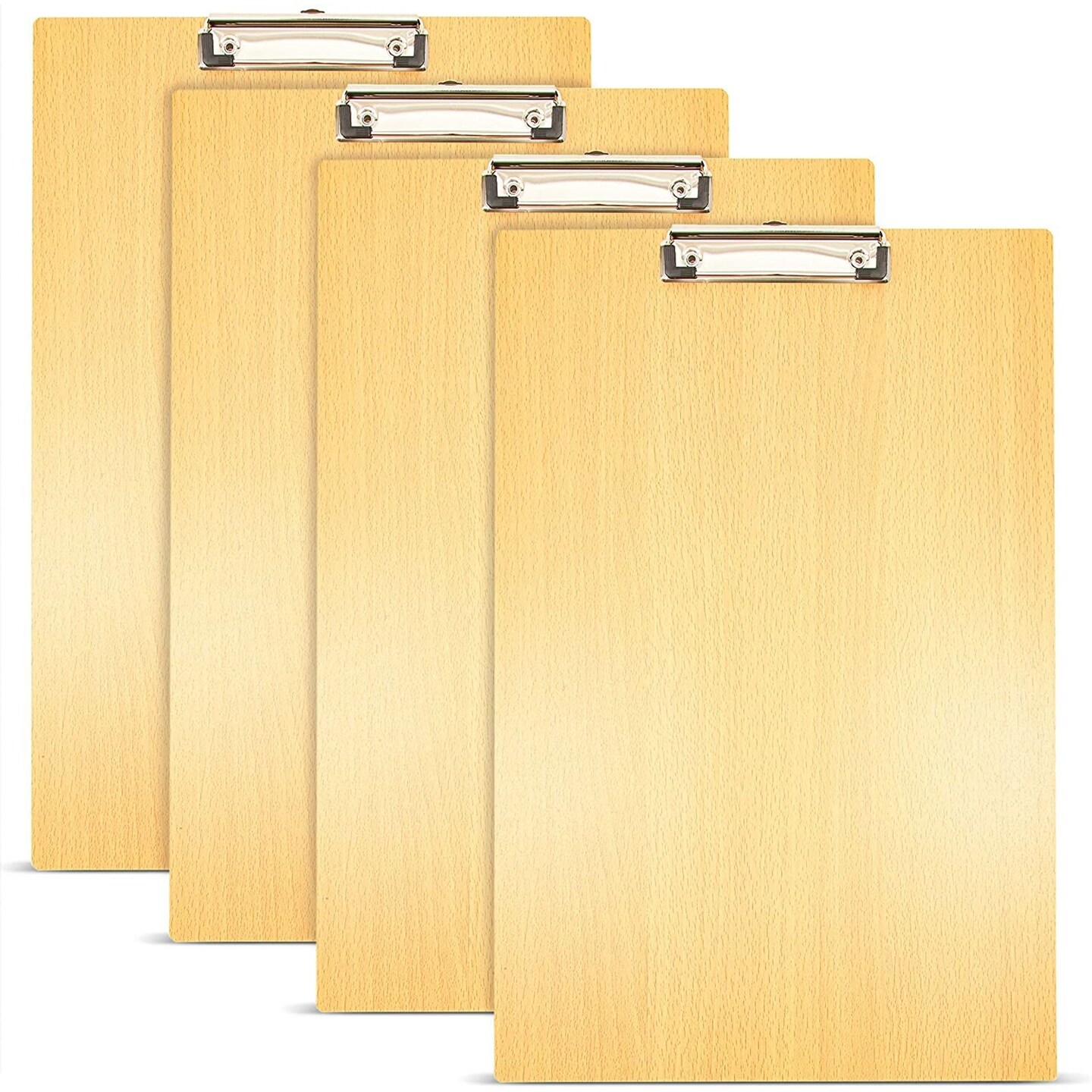 4 Pack Extra Large 11x17 Clipboards, Wooden Art Board with Low-Profile Clip  and Hook for Classroom and Office