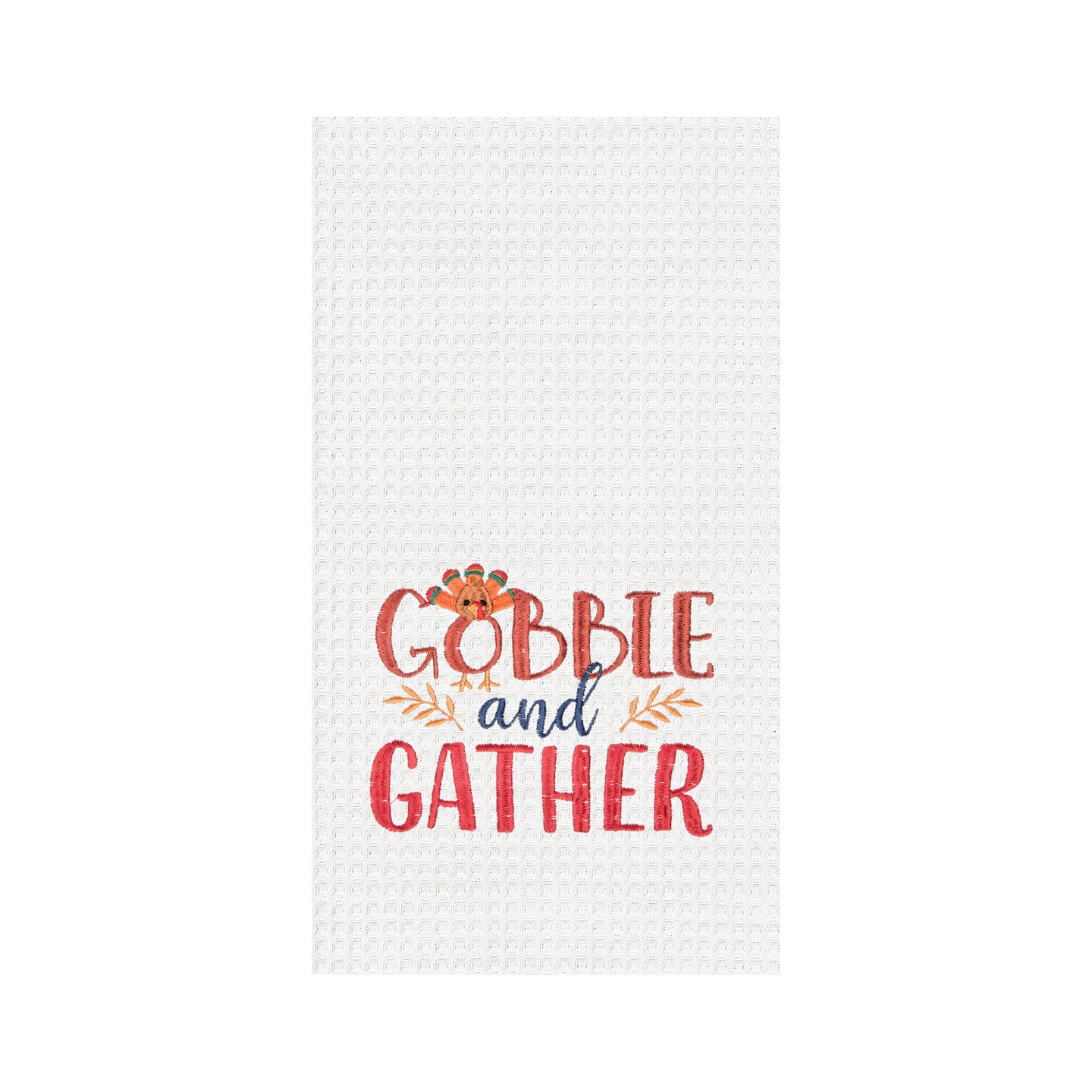 Gobble &#x26; Gather Embroidered &#x26; Waffle Weave Kitchen Towel